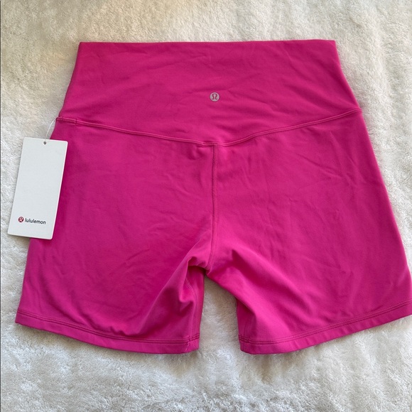 lululemon athletica Women's Bright Pink Bike Shorts - Picture 4 of 5